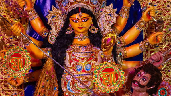 Devotees celebrating Navratri