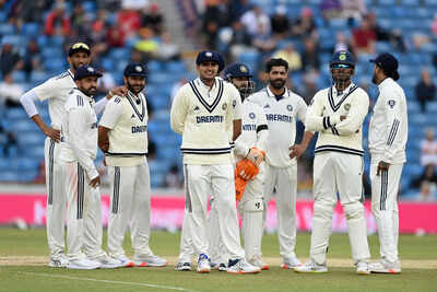Indian team strategizing during a match