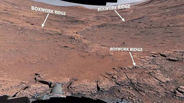 Curiosity rover's view of Martian landscape