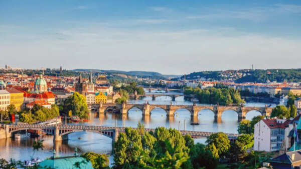 Panoramic view of Prague's Old Town Square