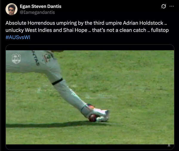 Controversy surrounds DRS decisions in Australia vs West Indies Test